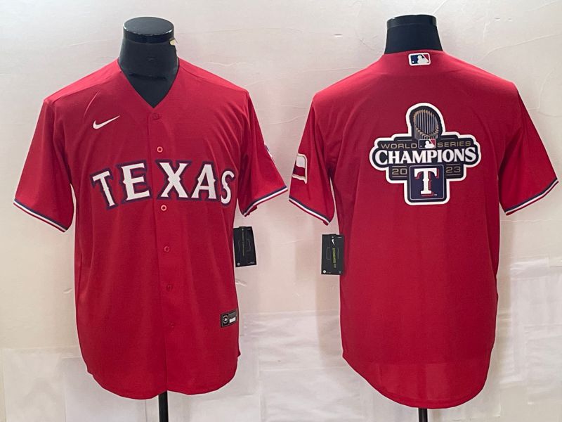 Men Texas Rangers Blank Red Game Nike 2023 MLB Jersey style 4->women mlb jersey->Women Jersey